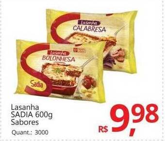 Supermercados Koch Lasanha sadia sabores oferta