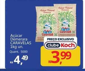 Supermercados Koch Açucar demerara caravelas oferta