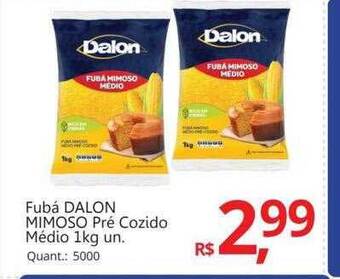 Fubá dalon mimoso pré cozido médio