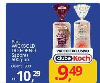 Supermercados Koch Pão wickbold do forno sabores oferta