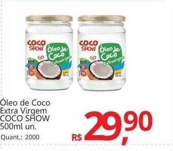 Supermercados Koch Óleo de coco extra virgem coco show oferta