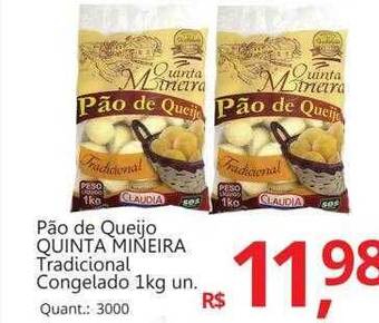 Supermercados Koch Pão de queijo quinta mineira tradicional congelado oferta