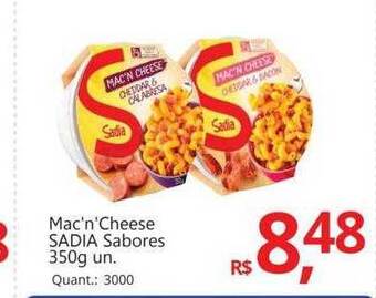 Supermercados Koch Mac'n cheese sadia sabores oferta