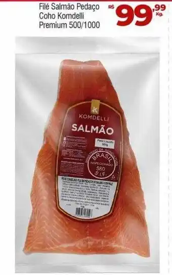 Filé salmão pedaço coho komdelli premium