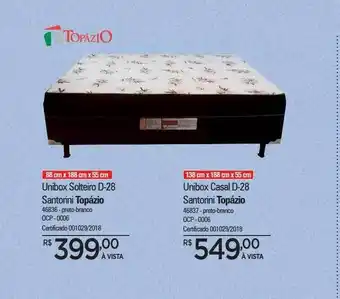 Unibox solteiro d-28 santorini topázio