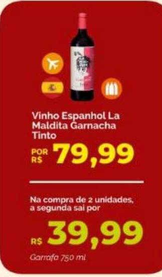Oba Hortifruti Vinho espanhol la maldita garnacha tinto oferta