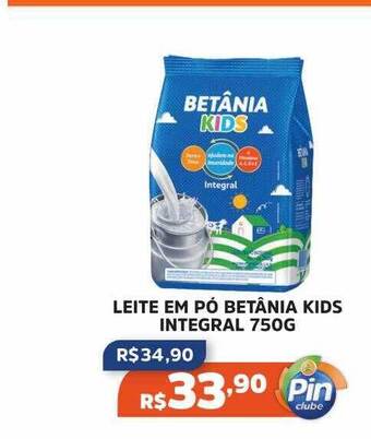 Pinheiro Supermercado Leite em pó betânia kids integral oferta