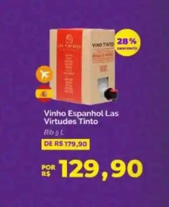 Oba Hortifruti Vinho espanhol las virtudes tinto oferta