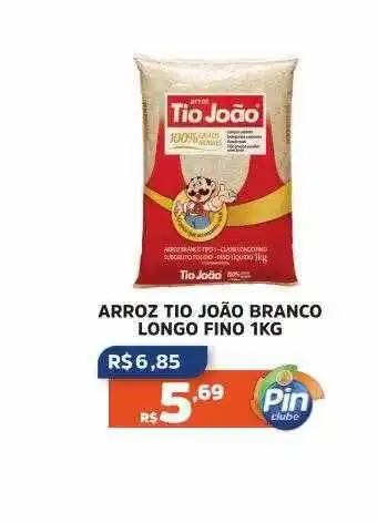Pinheiro Supermercado Arroz tio joão branca longo fino oferta