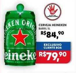 Boa Supermercados Cerveja heineken barril 5l oferta
