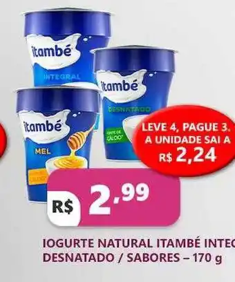 Bramil Supermercados Iogurte natural itambé integral desnatado sabsores leve 4 pague 3 oferta