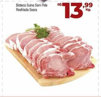 Brasão Supermercados Bisteca suína sem pele resfriada seara oferta
