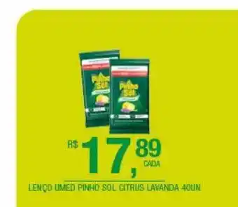 DB Supermercados Lenço umed pinho sol citrus lavanda oferta