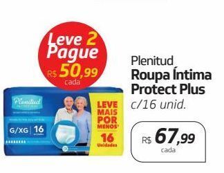Roupa íntima plenitud 16un