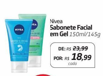 Drogal Sabonete facial em gel nivea 150ml/145g oferta