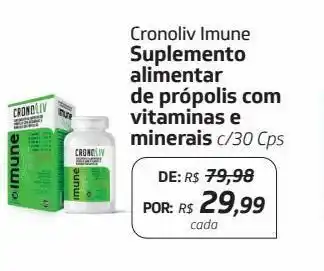 Suplementos alimentar de própolis com vitaminas e minerais 30 caps