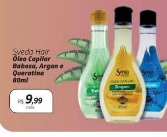 Drogal Sveda hair óleo capilar babosa, argan e queratina 80ml oferta