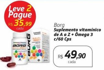 Drogal Borg suplemento vitamínico de a a z + ômega 3 c/60 cps oferta