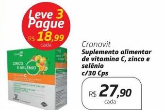 Drogal Cronovit suplemento alimentar de vitamina c, zinco e selênio c/30 cps oferta