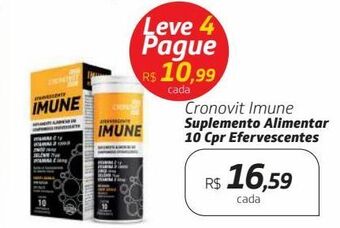 Drogal Cronovit imune suplemento alimentar 10 cpr efervescentes oferta