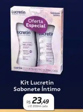 Drogal Kit sabonete íntimo lucretin c/ 2 200ml cada oferta