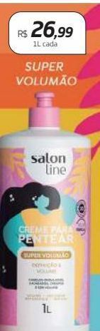 Drogal Creme para pentear salon line super volumão 1kg oferta