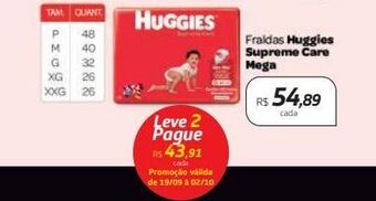 Drogal Fraldas huggies supreme care mega oferta