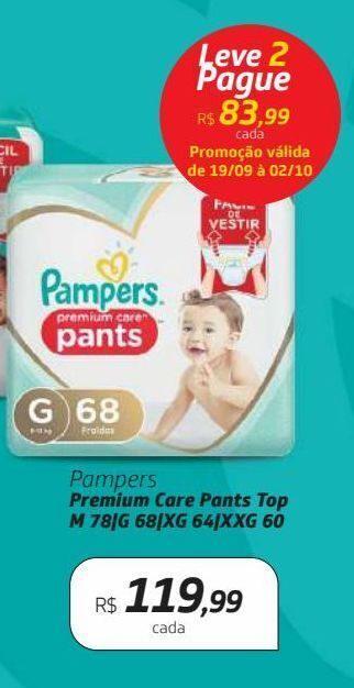 Drogal Pampers premium care pants top m 78|g 68|xg 64|xxg 60 oferta