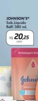 Drogal Sabonete líquido johnson's refil 380ml oferta