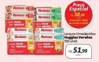 Drogal Lenços umedecidos huggies versôes 192 unid oferta