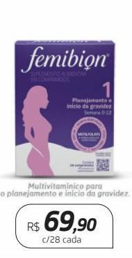 Femibion multivitaminico para planeamiento e inicio da gravidez c/28 cada
