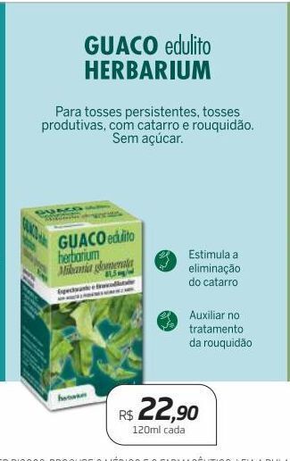 Guaco edulito herbarium 81,5mg/ml 120ml cada