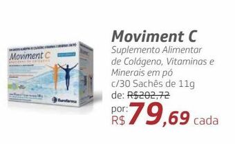 Drogal Moviment c suplemento alimentar de colágeno, vitaminas e minerais em pó c/30 sachês de 11g oferta