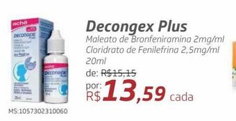 Drogal Decongex plus maleato de bronfeniramina 2mg/ml cloridrato de fenilefrina 2,5mg/ml 20ml oferta