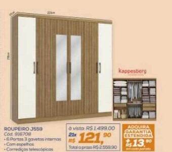 Lojas Colombo Roupeiro j559 kappesberg oferta