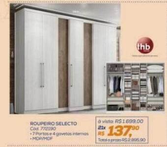 Lojas Colombo Roupeiro selecto thb oferta