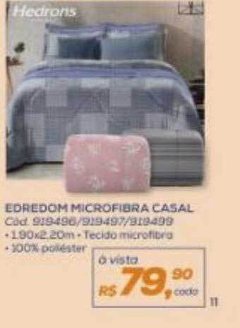 Lojas Colombo Edredom microfibra casal hedrons oferta