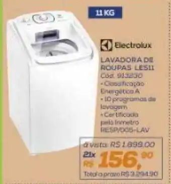 Lojas Colombo Lavadora de roupas les11 electrolux oferta