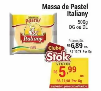 Stok Center Massa de pastel italiany oferta