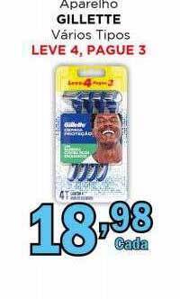 Supermercados Mundial Aparelho gillette varios tipos leve 4 pague 3 oferta