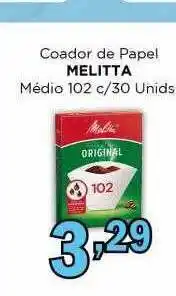 Supermercados Mundial Coador de papel melitta médio 102 oferta