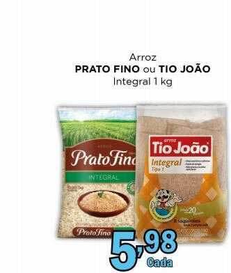 Supermercados Mundial Arroz prato fino ou tio joão integral oferta
