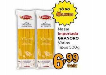 Supermercados Mundial Massa importada granoro varios tipos oferta