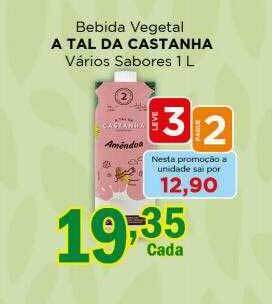 Supermercados Mundial Bebida vegetal a tal da castanha varios sabores oferta