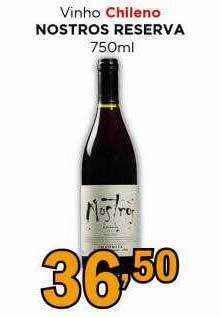 Supermercados Mundial Vinho chileno nostros reserva oferta