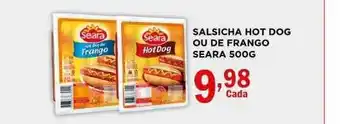 Supermercados Mundial Salsicha hot dog ou de frango seara oferta