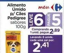 Carrefour Alimento úmido p- cães pedigree sabores oferta