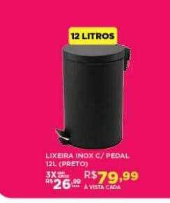 DB Supermercados Lixeira inox c pedal oferta