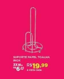 DB Supermercados Suporte papel toalha inox oferta