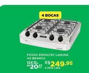 DB Supermercados Fogão esmaltec laguna 4q branco oferta